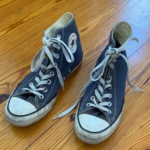 Navy Blue High-Top Converse Sneakers